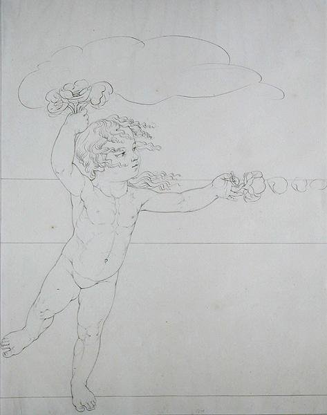 Genie with a Rose, en studie for The Morning, 1803 av Philipp Otto Runge