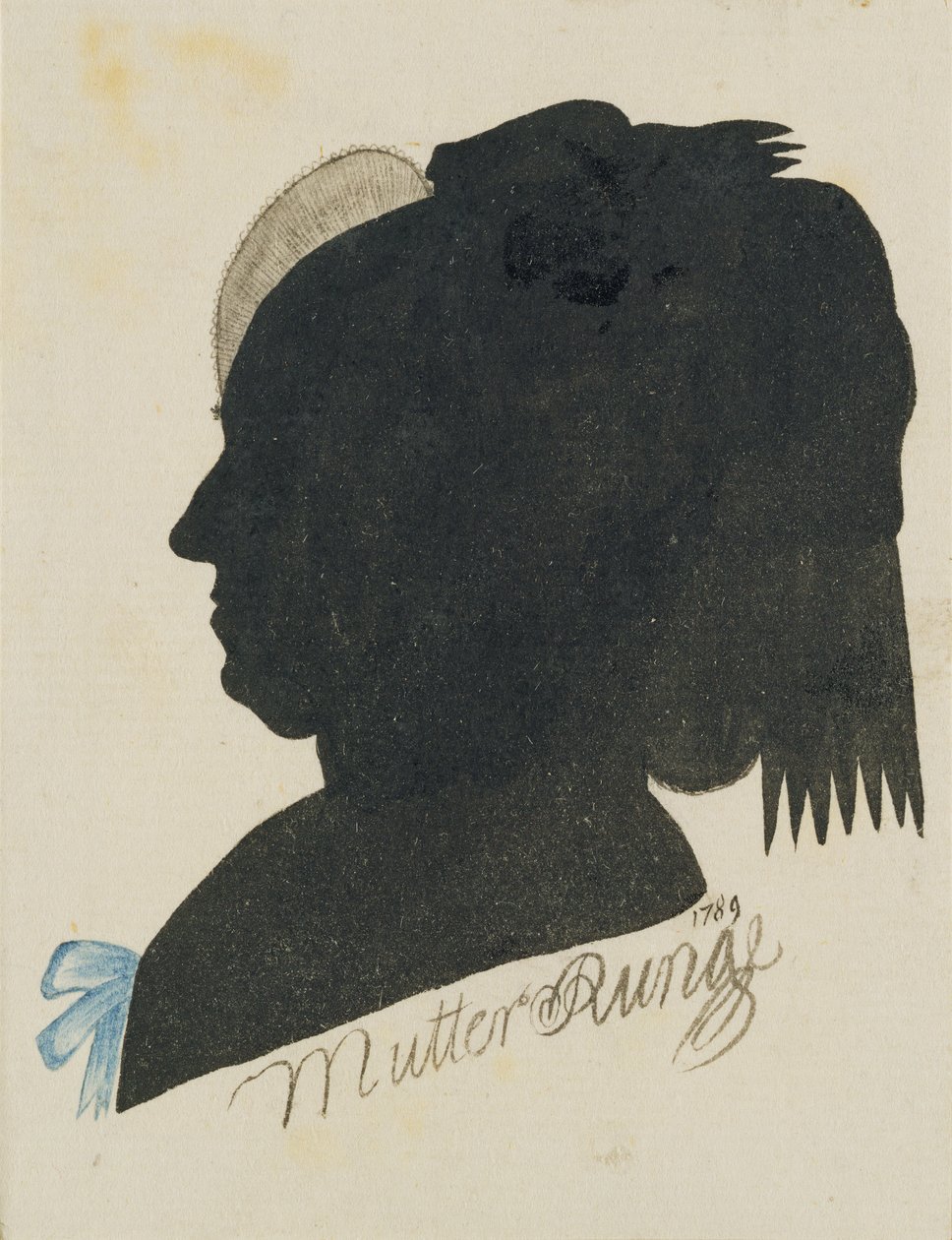 Magdalena Runge (Mor Runge), 1789 (indisk blekk og wc på papir) av Philipp Otto Runge