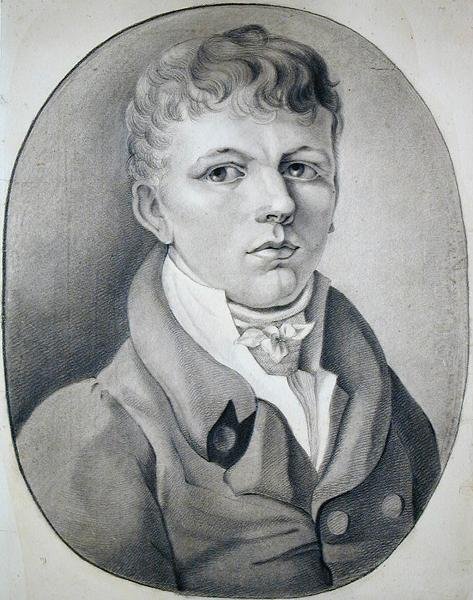 Portrett av Gustav Runge, 1799 (svart kritt på papir) av Philipp Otto Runge