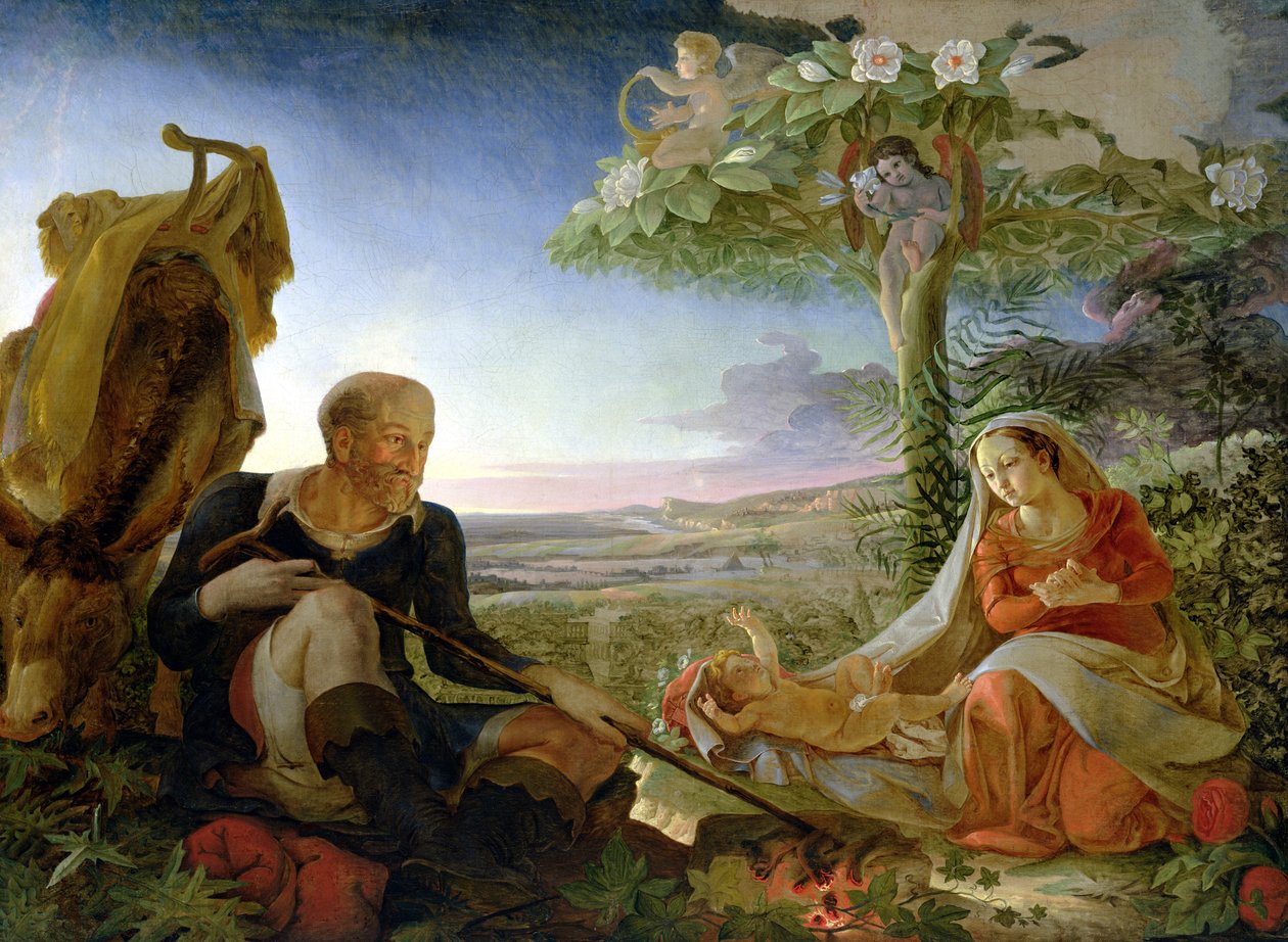 Hvil på flukten til Egypt, 1805-6 av Philipp Otto Runge
