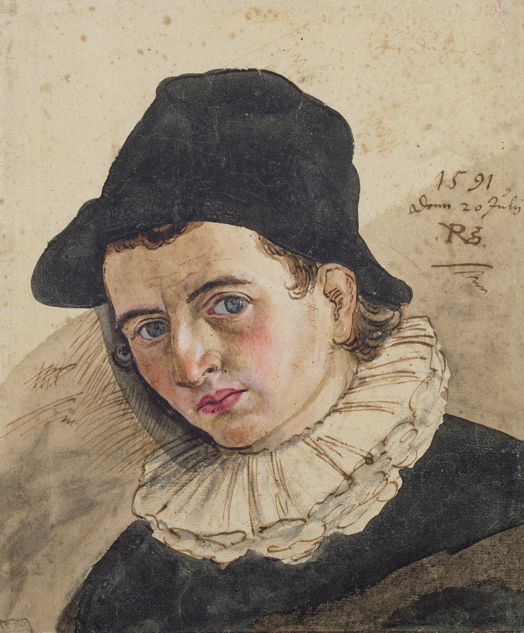 Selvportrett, 1591 av Philipp Uffenbach