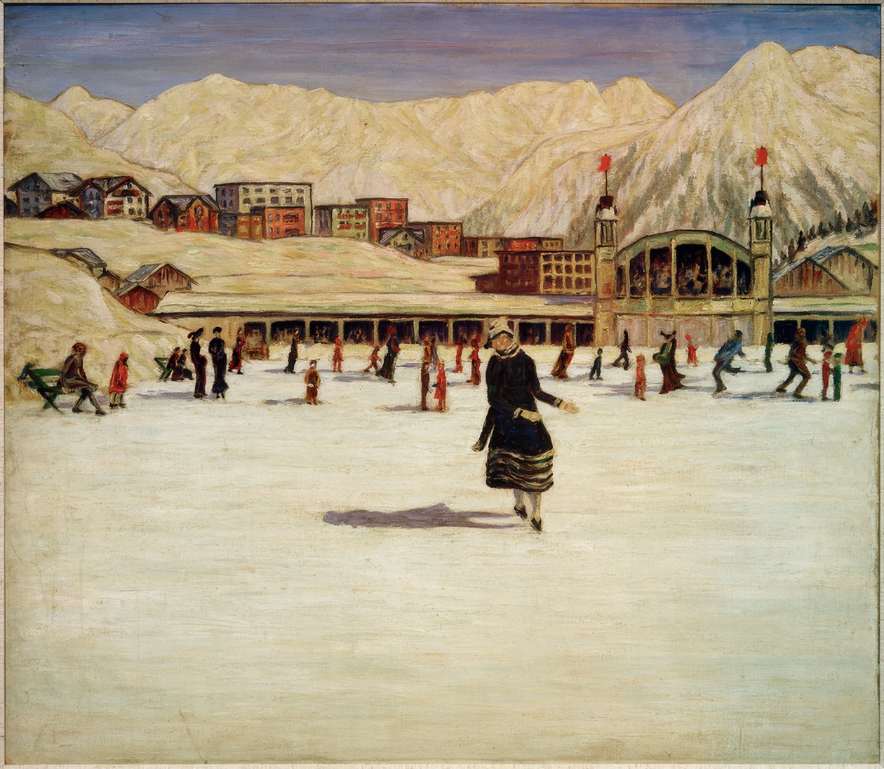 Skøytebane i Davos av Philipp Bauknecht