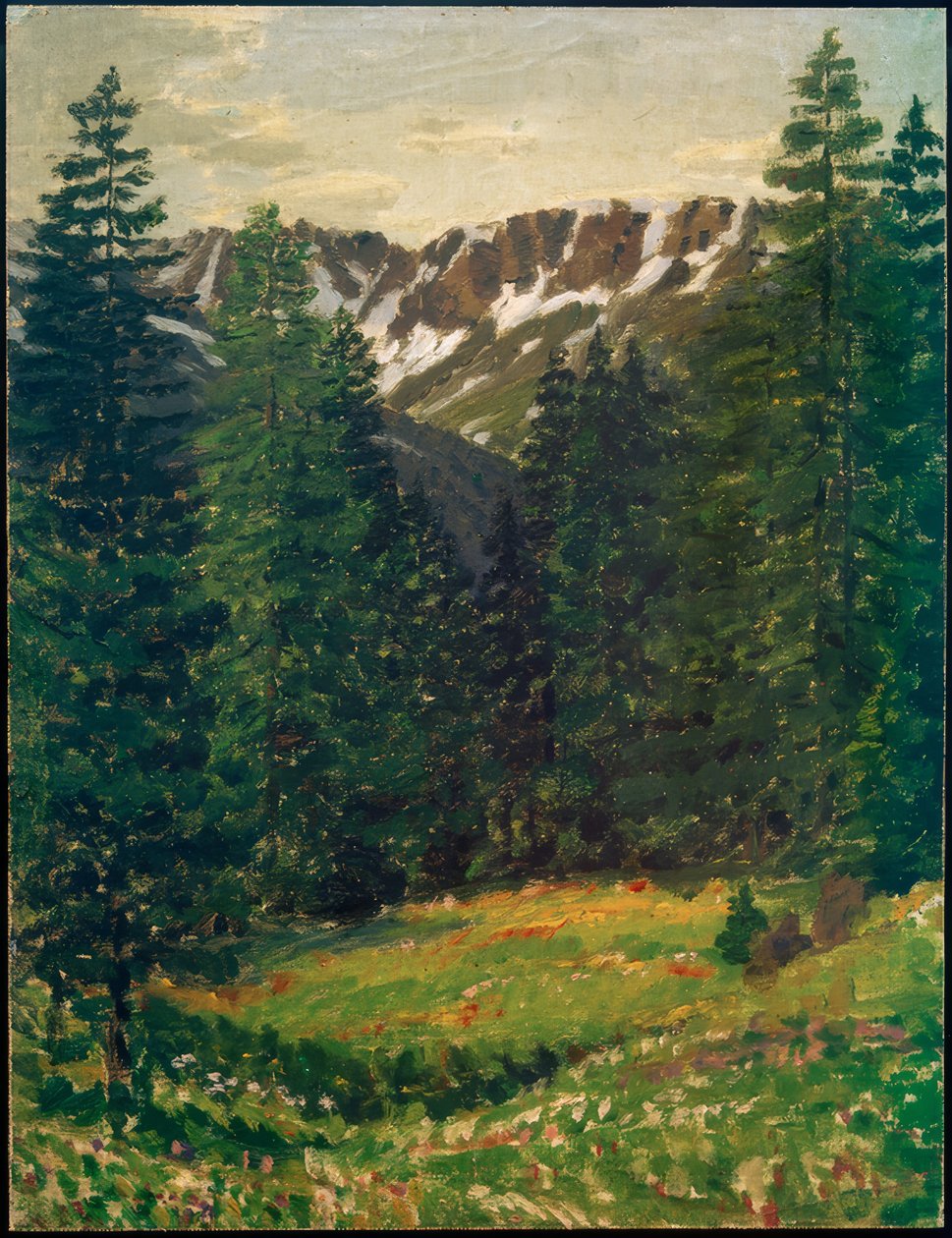 Skoglandskap, (landskap) av Philipp Bauknecht