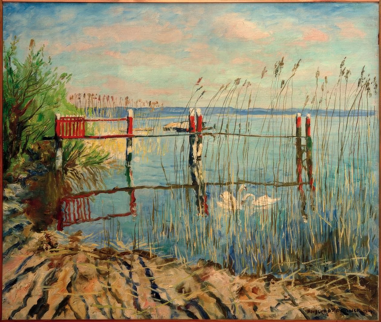 Badebrygge på Jungfernsee av Philipp Franck