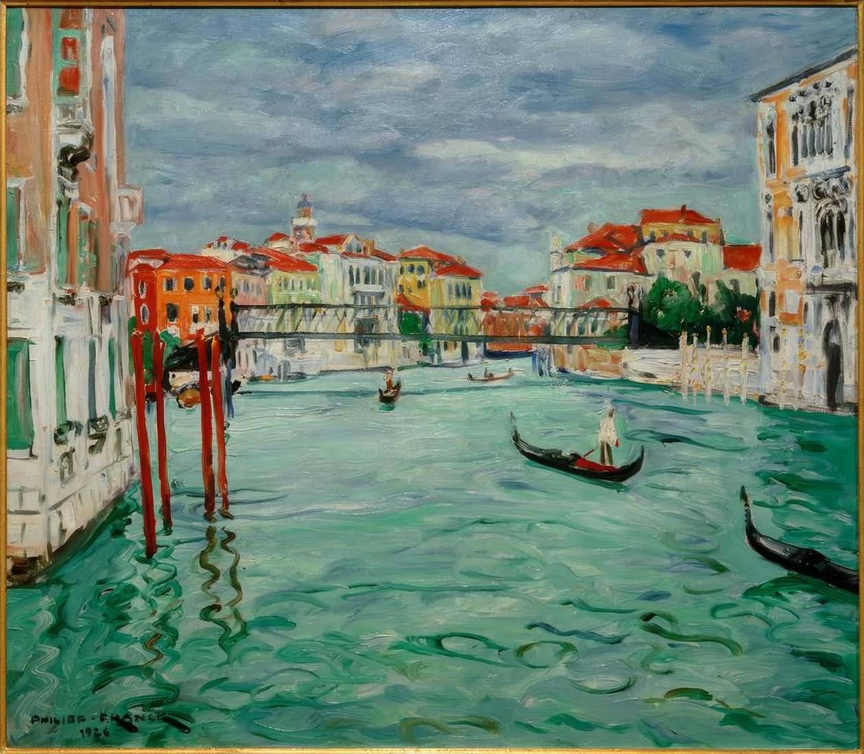 Kanal med gondoler av Philipp Franck