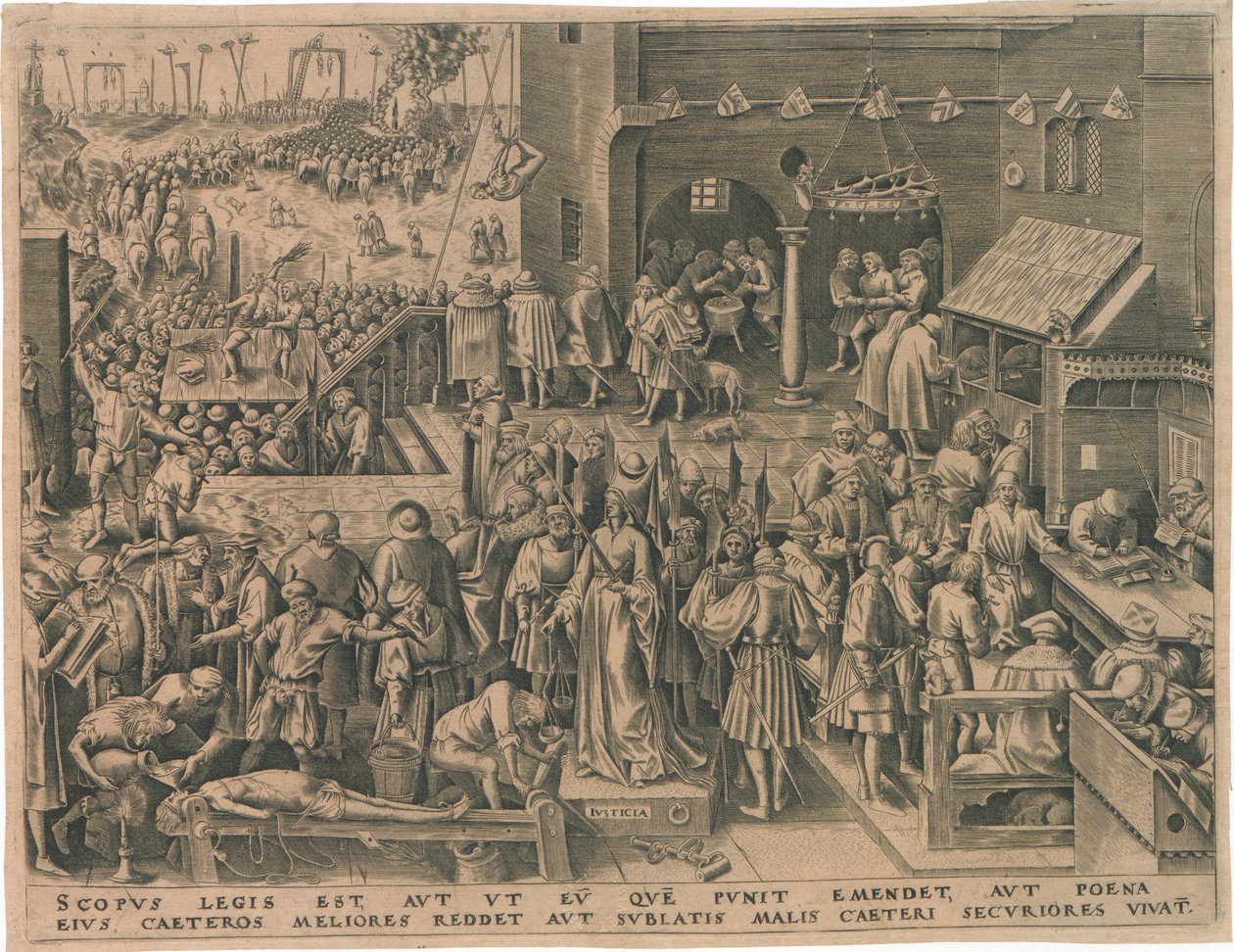 Justitia Justice fra De syv dyder, 1559. av Philipp Galle