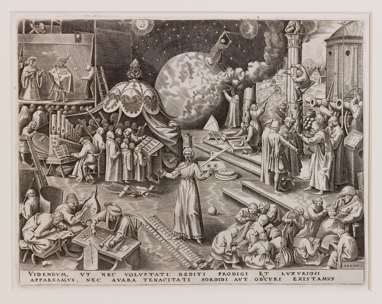 Temperantia Temperance fra De syv dyder, 1560. av Philipp Galle