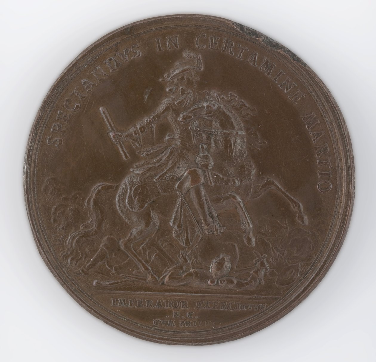 Bronsemedalje til minne om døden til Frederick, hertugen av Schomberg av Philipp Heinrich Müller