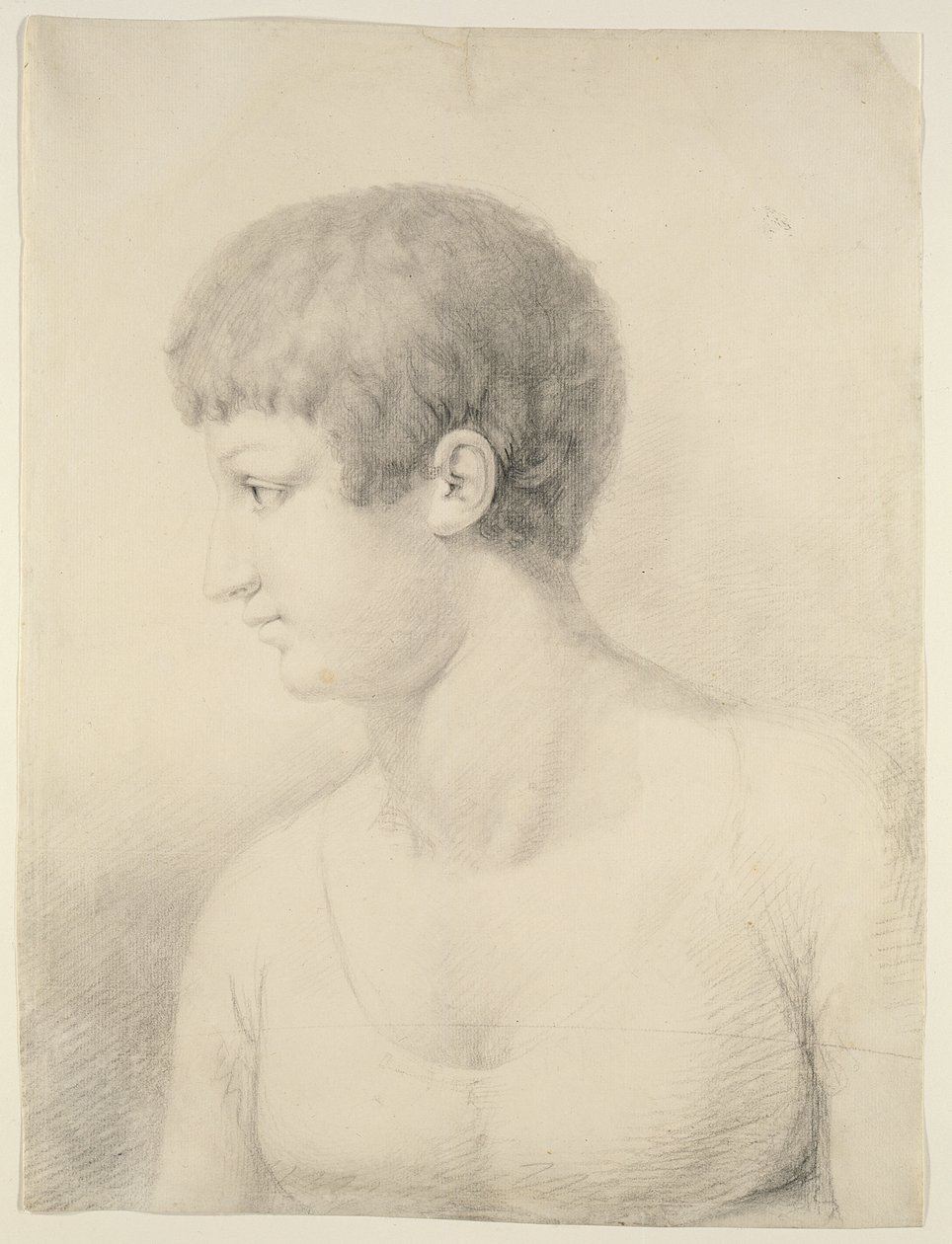 Portrett av Pauline Runge, 1801 (svart kritt på papir) av Philipp Otto Runge