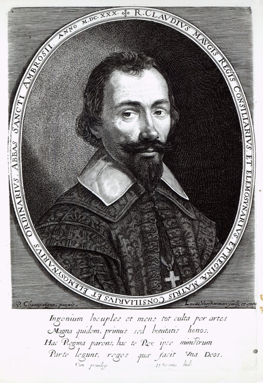 Et portrett av Claude Maugis, rådgiver for Marie de Medici av Philippe de Champaigne