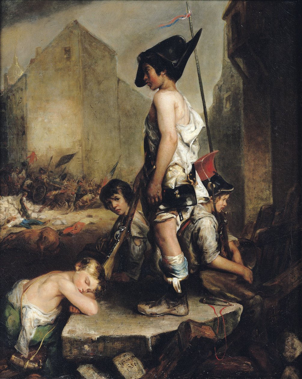 De små patriotene, 1830 av Philippe Auguste Jeanron