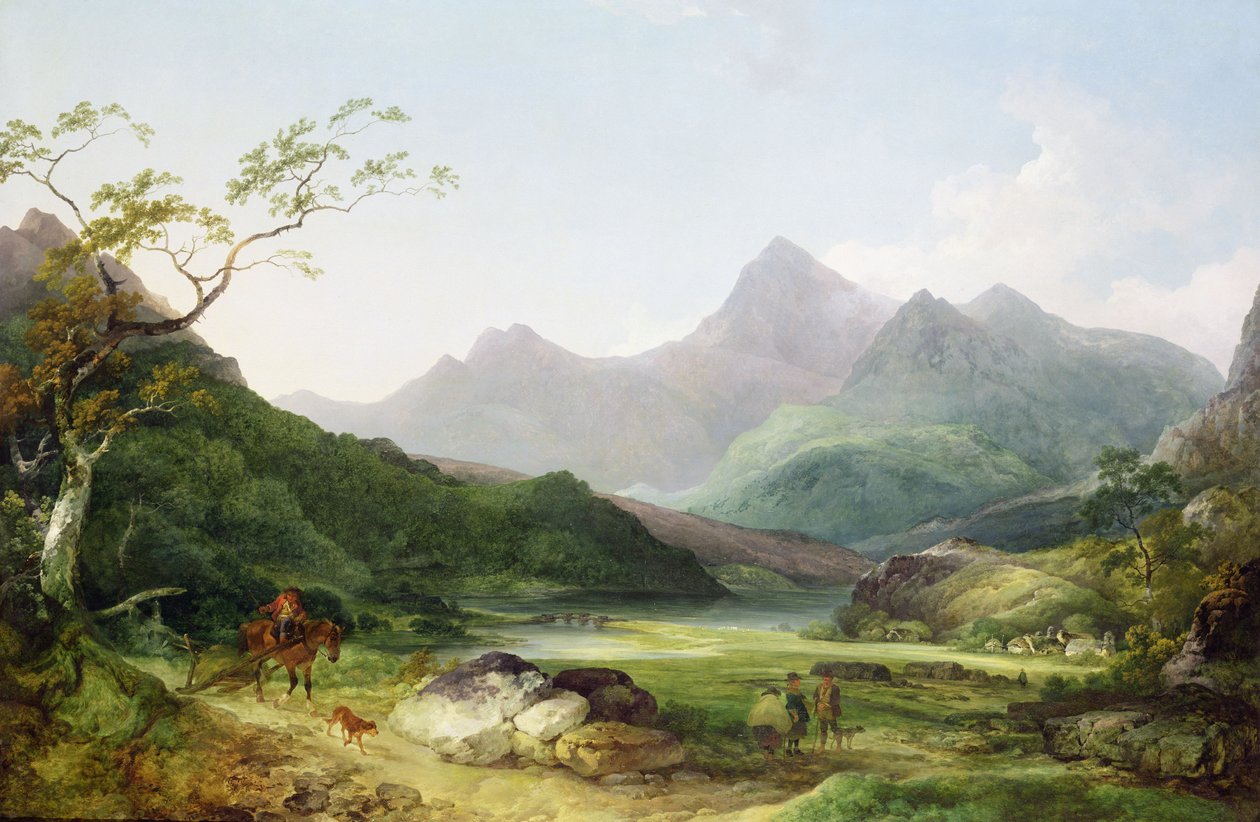 En utsikt over Snowdon fra Capel Curig, 1787 av Philippe Jacques de Loutherbourg