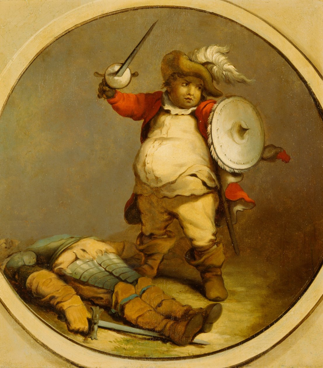Falstaff med Body of Hotspur av Philippe Jacques de Loutherbourg