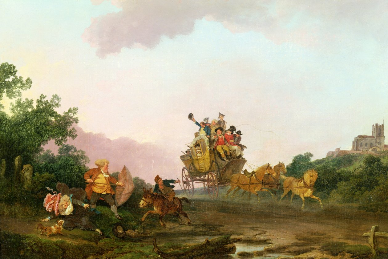 Revelers on a Coach, ca. 1785-90 av Philippe Jacques de Loutherbourg
