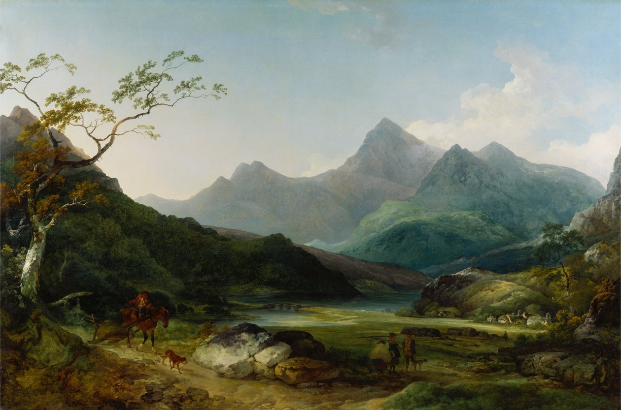 Snowdon fra Capel Curig av Philippe Jacques de Loutherbourg