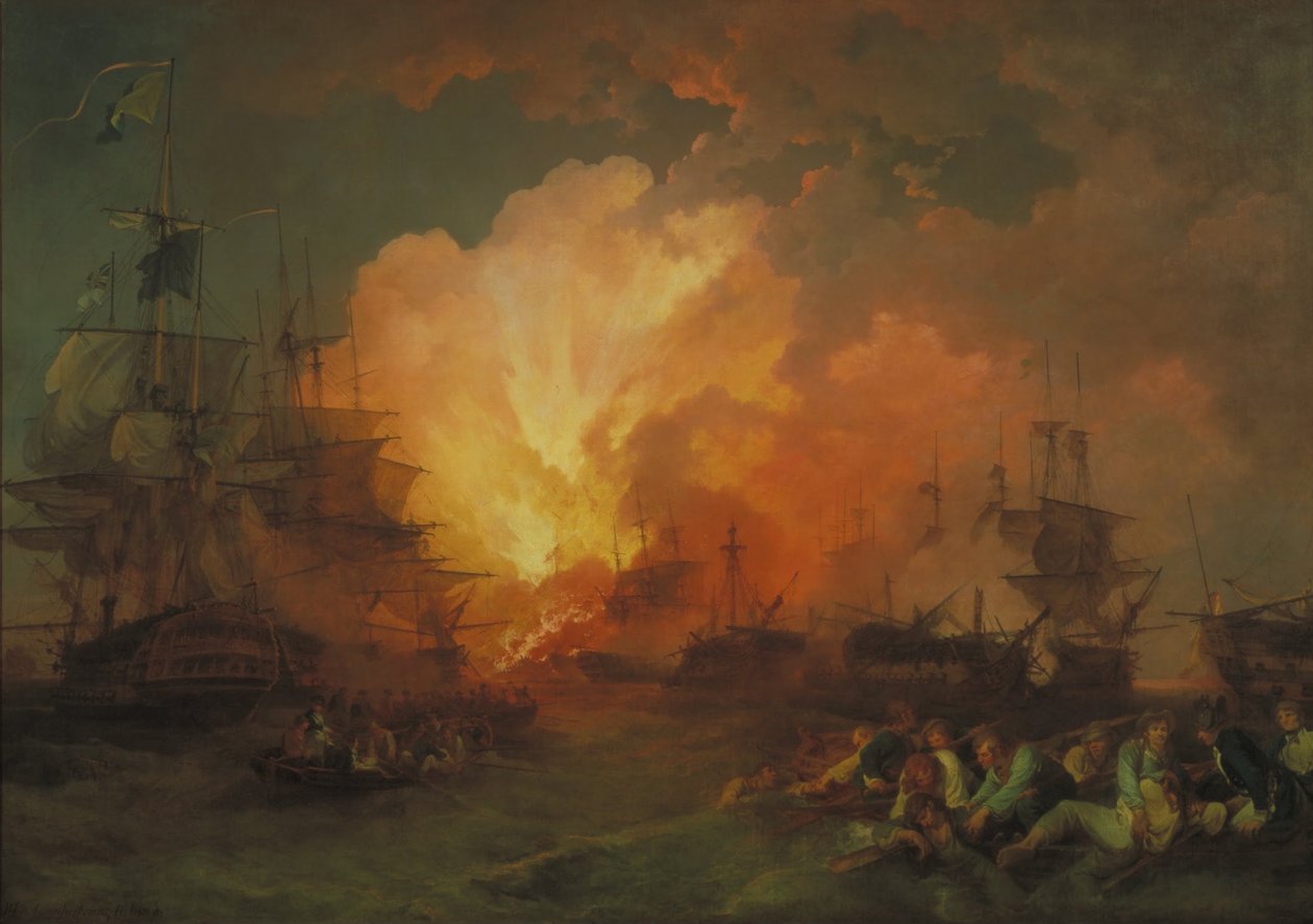 Slaget ved Nilen av Philippe Jacques de Loutherbourg