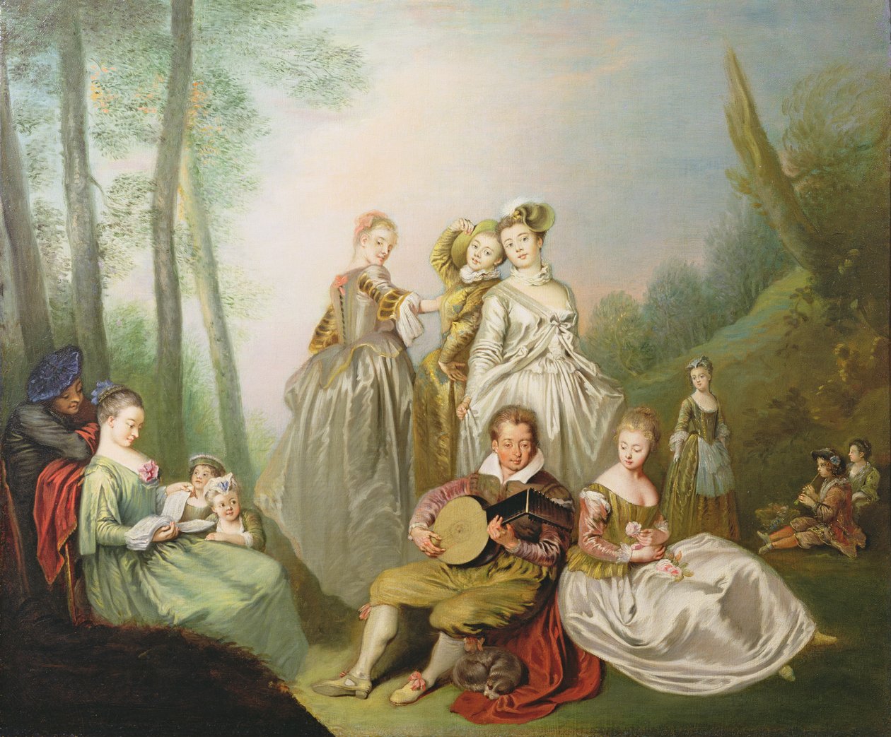 En musikalsk familie av Philippe Mercier