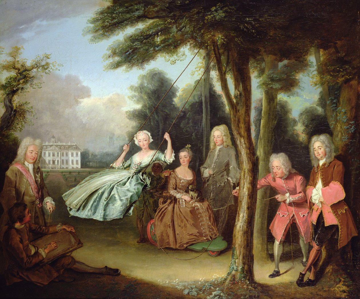 Viscount Tyrconnel med sin familie ca. 1725-6 av Philippe Mercier