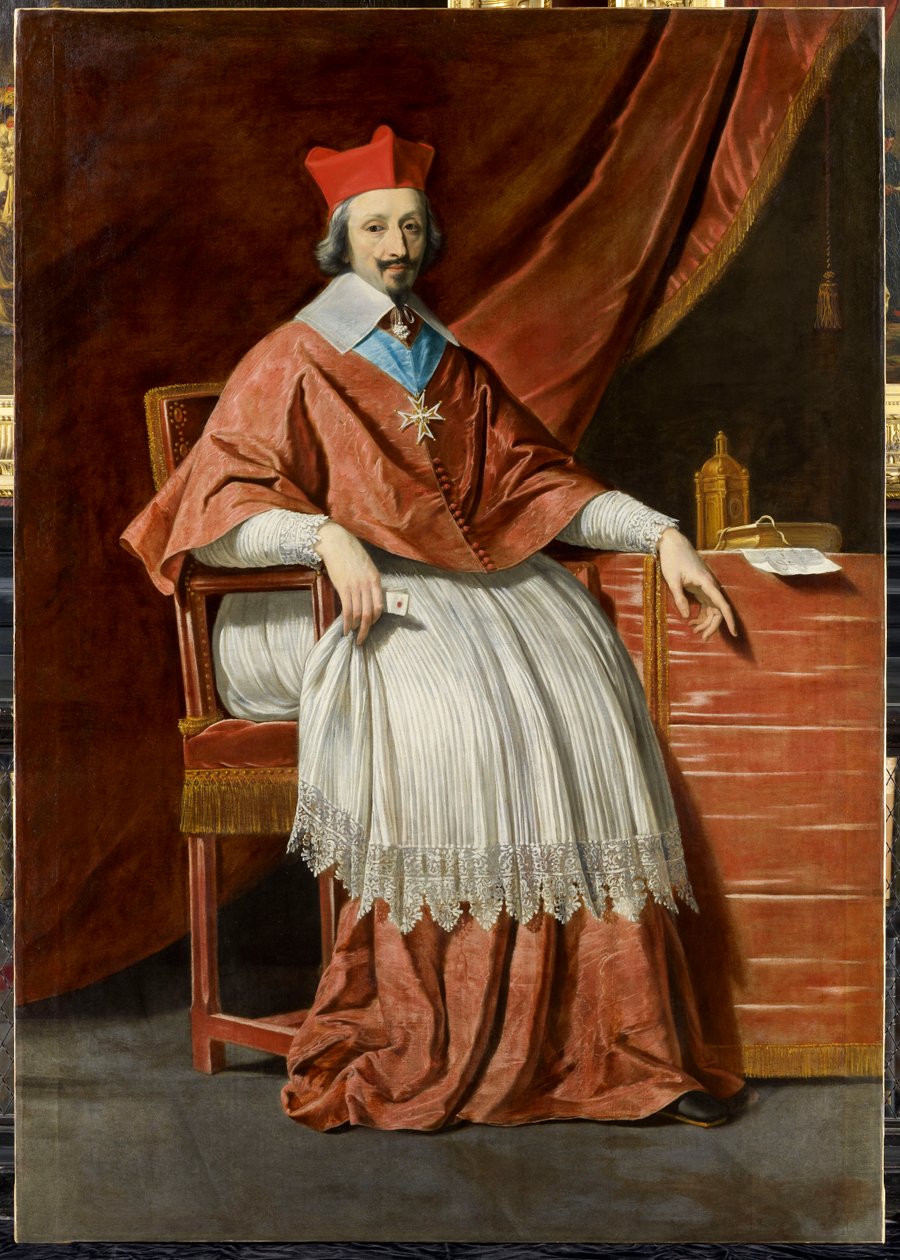 Portrett av Armand Jean du Plessis de Richelieu av Philippe de Champaigne