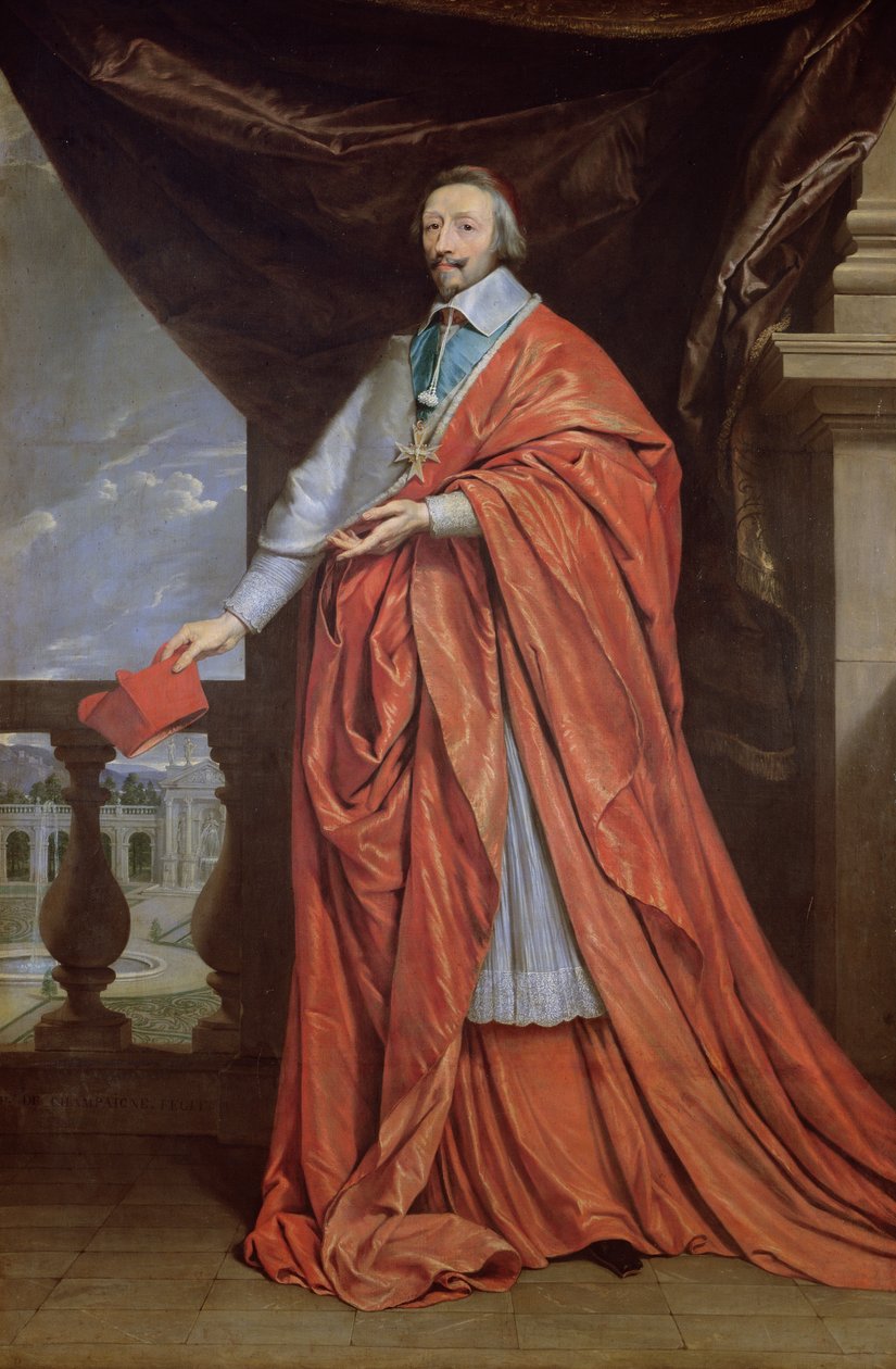 Portrett av Armand-Jean du Plessis, kardinal Richelieu (1585-1642) av Philippe de Champaigne