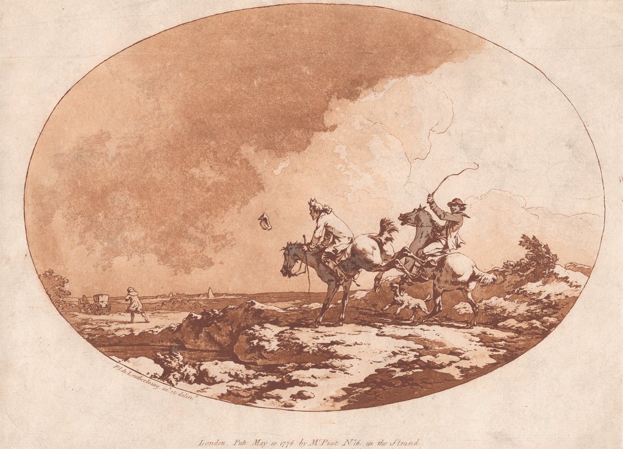 En vindfull dag av Philippe-Jacques de Loutherbourg