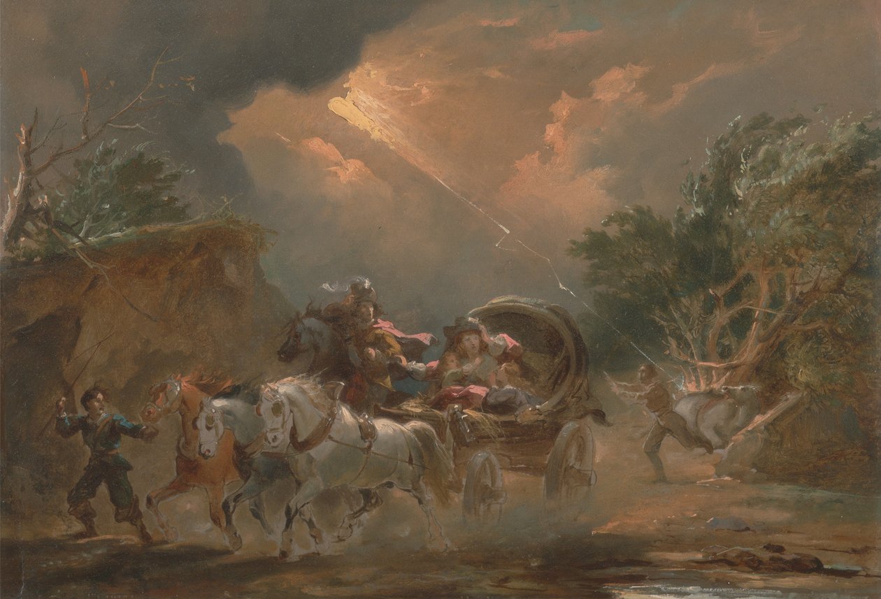 Trener i tordenvær av Philippe-Jacques de Loutherbourg
