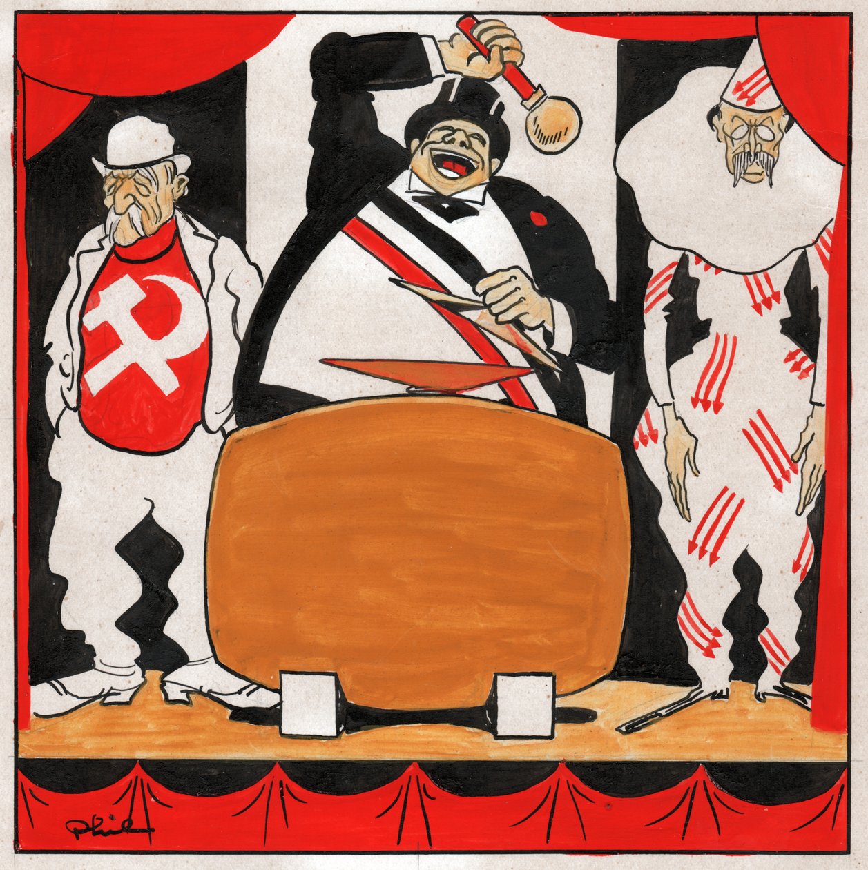 Leon Blum. 1930-1936 (gravering) av Philippe (1905 1940) Larquier