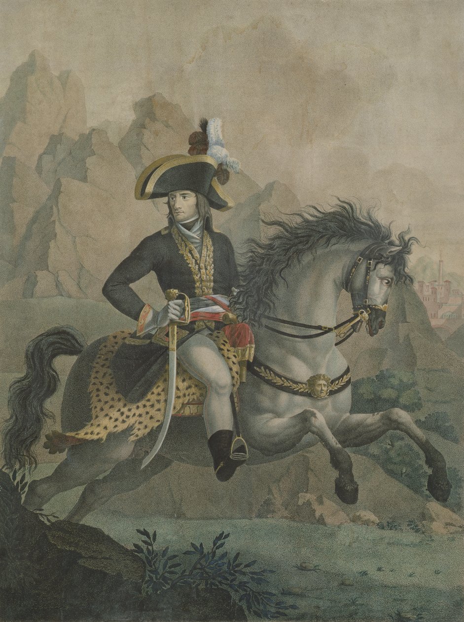 Bonaparte (1769-1821) 1er Consul, fra et maleri av Andrea Appiani (1754-1817) gravert av J.J.F. Tafsaert av Philippe Auguste Hennequin