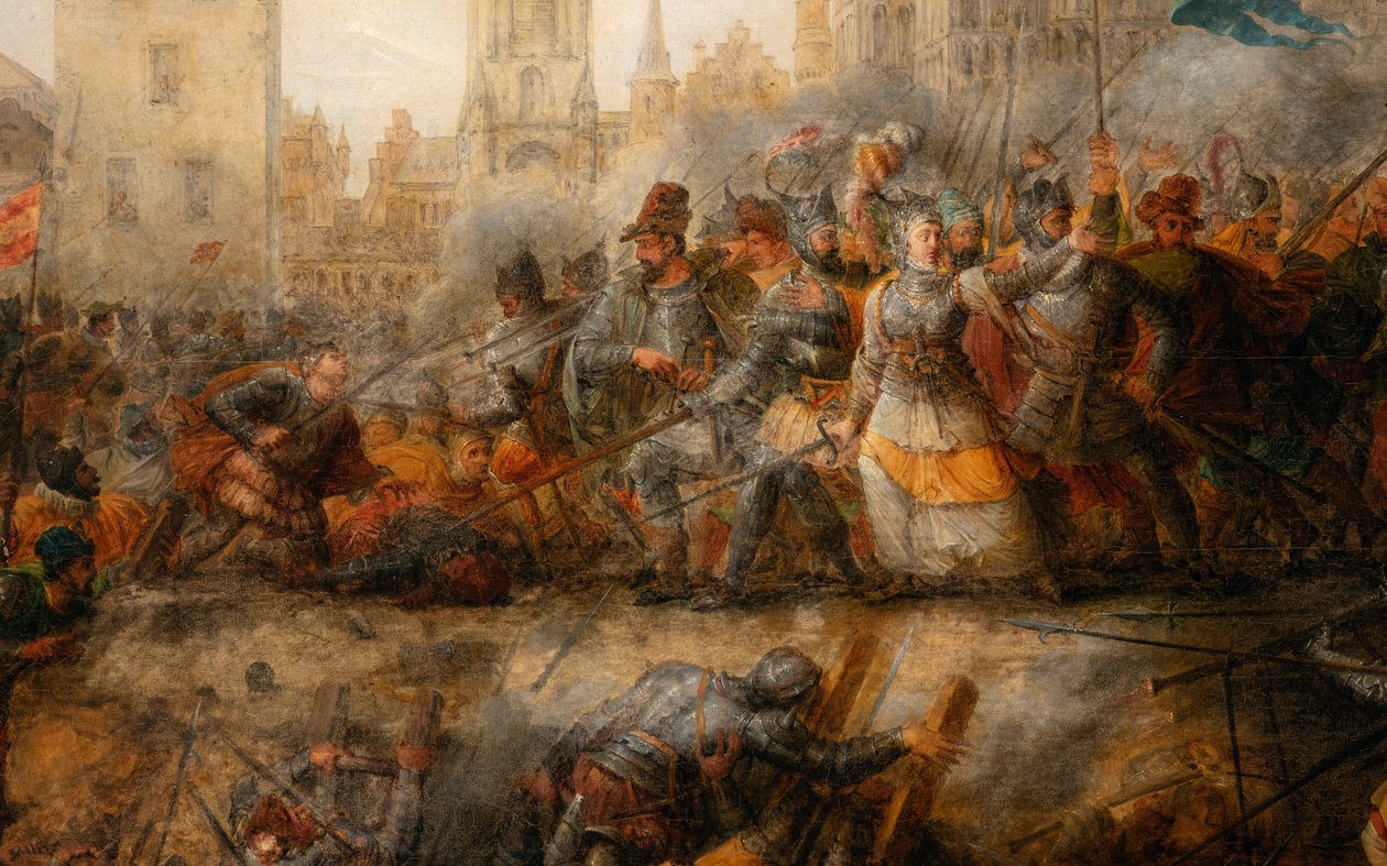 Defense of Tournai av prinsessen av Epinoy, Philippe-Auguste Hennequin, Museum of Fine Arts of Tournai av Philippe Auguste Hennequin
