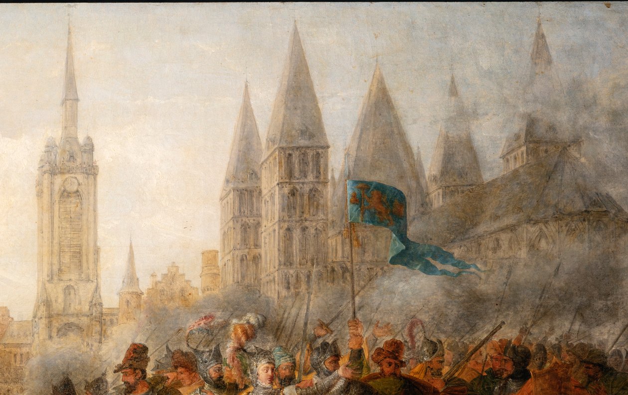 Defense of Tournai av prinsessen av Epinoy, Philippe-Auguste Hennequin, Museum of Fine Arts of Tournai av Philippe Auguste Hennequin