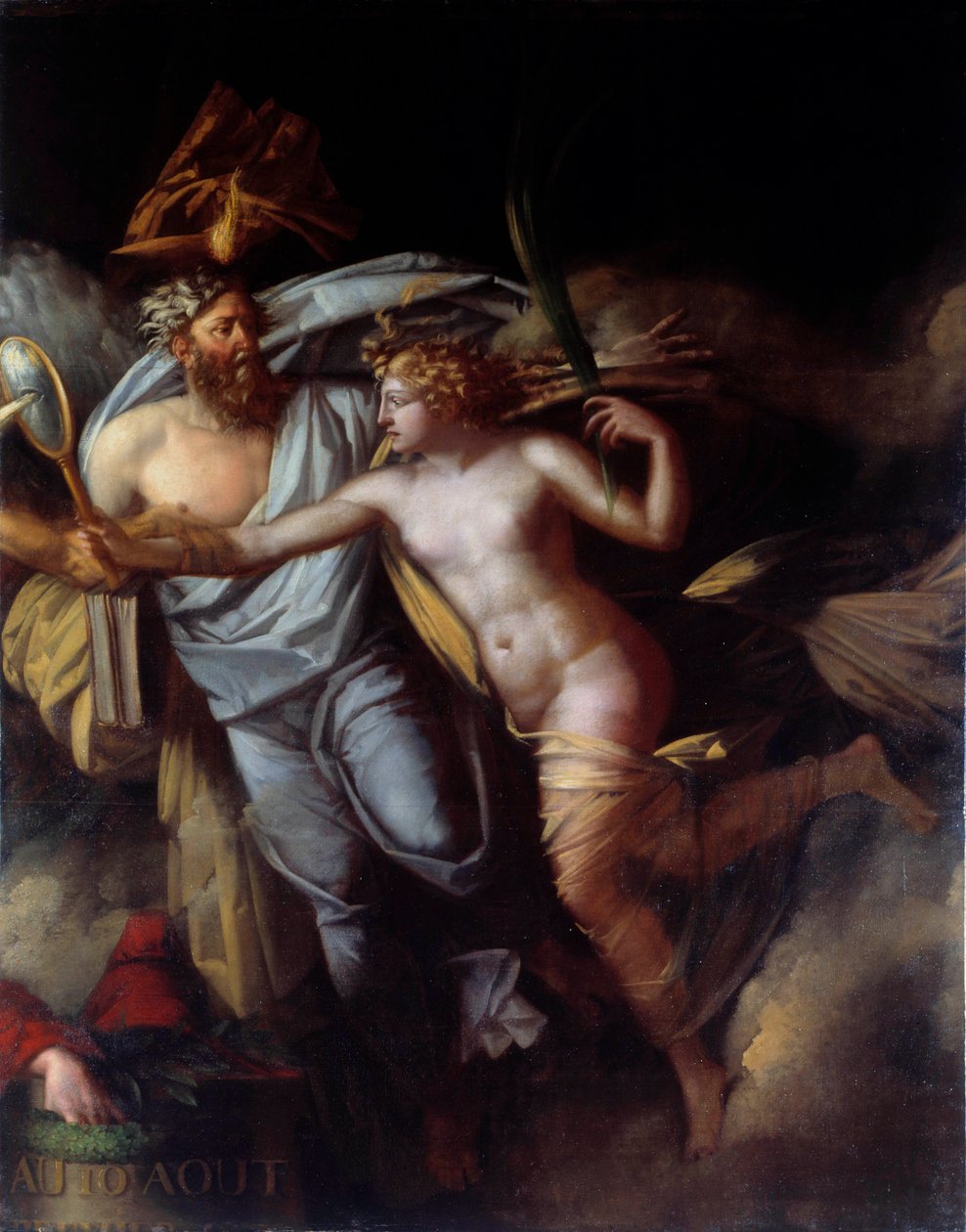 Fransk revolusjon: "" Det franske folks triumf 10. august"" Allegori om dagen 10. august av Philippe Auguste Hennequin