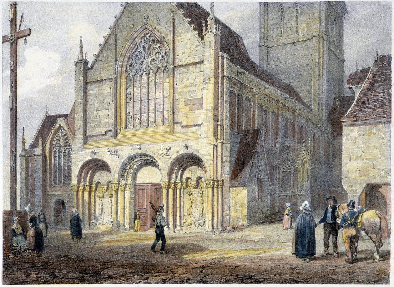 The Church of St Saviour of Dinan - Litografi av Benoist og Jacottet av Philippe Benoist