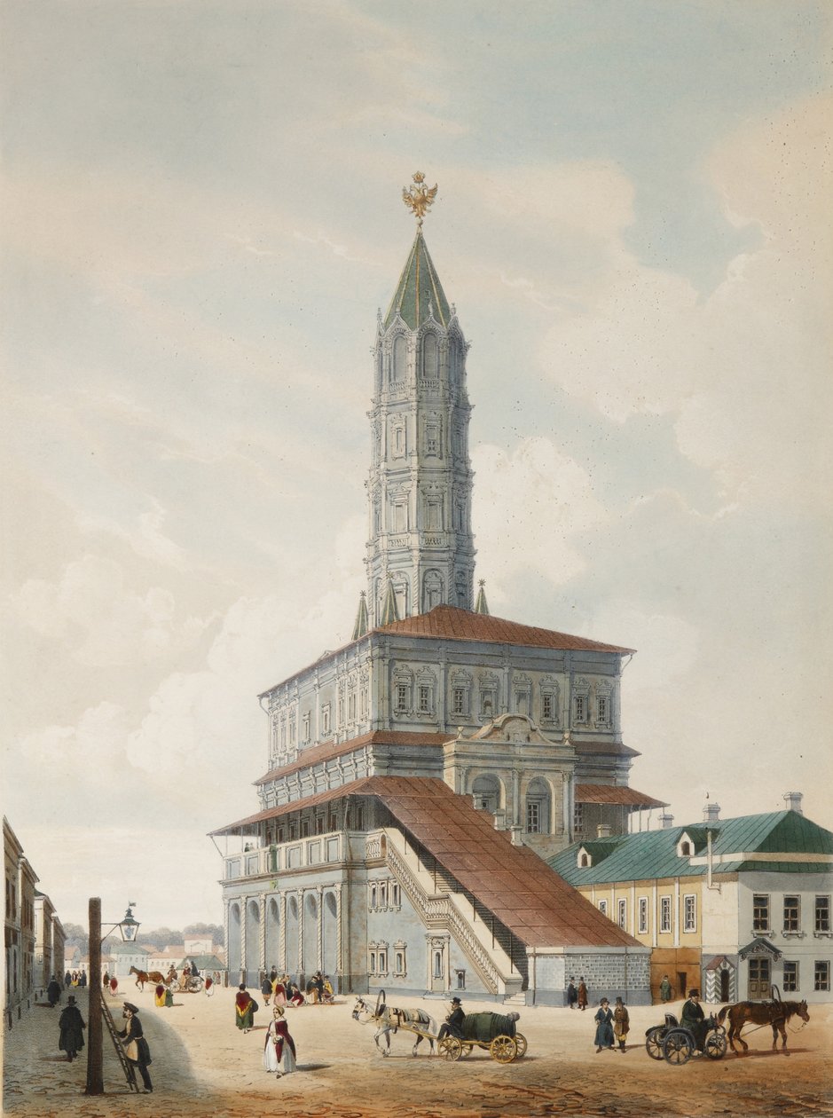 Sukharev-tårnet i Moskva, 1846 av Philippe Benoist