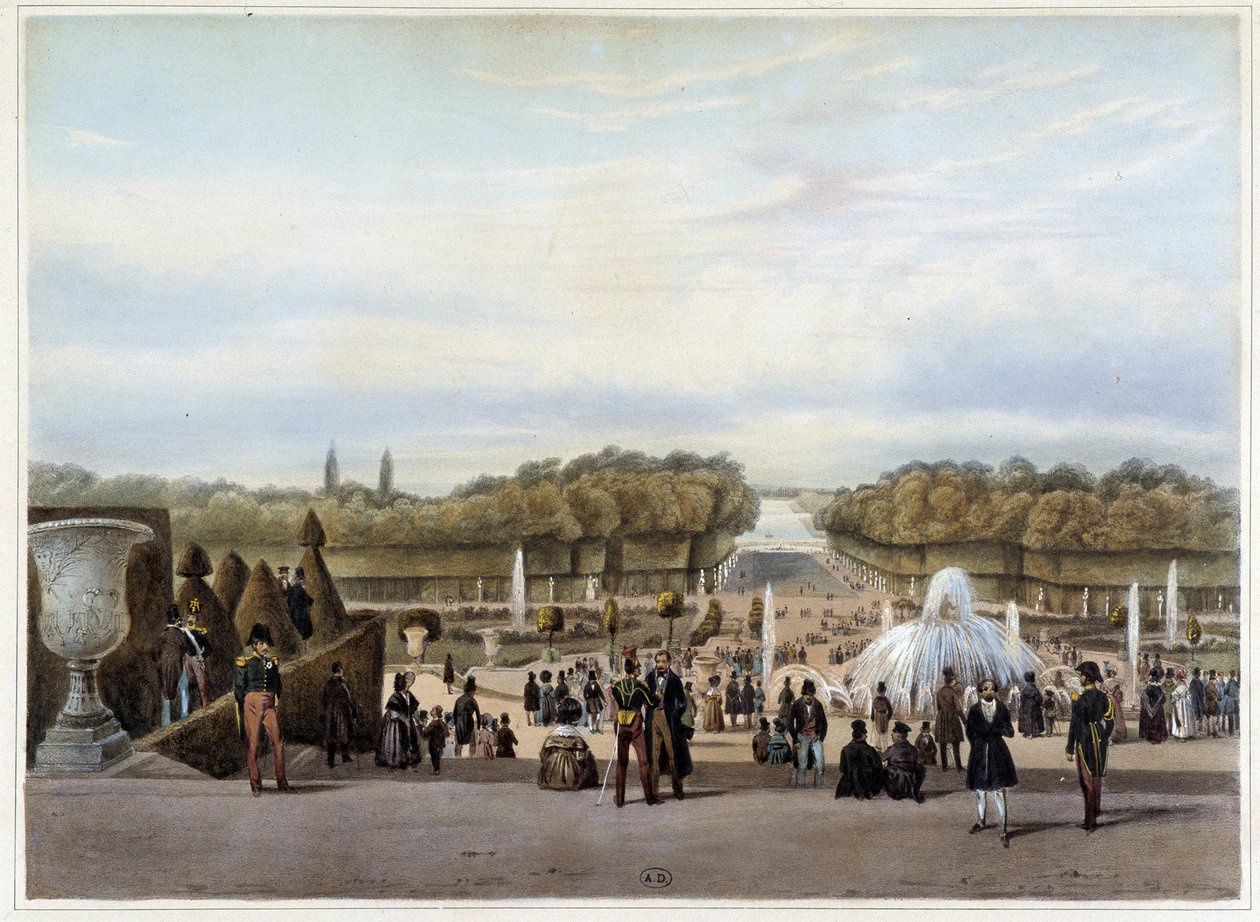 Versailles: The Green Carpet - i ""Paris og dens omgivelser"" av Jacottet & Benoist av Philippe Benoist