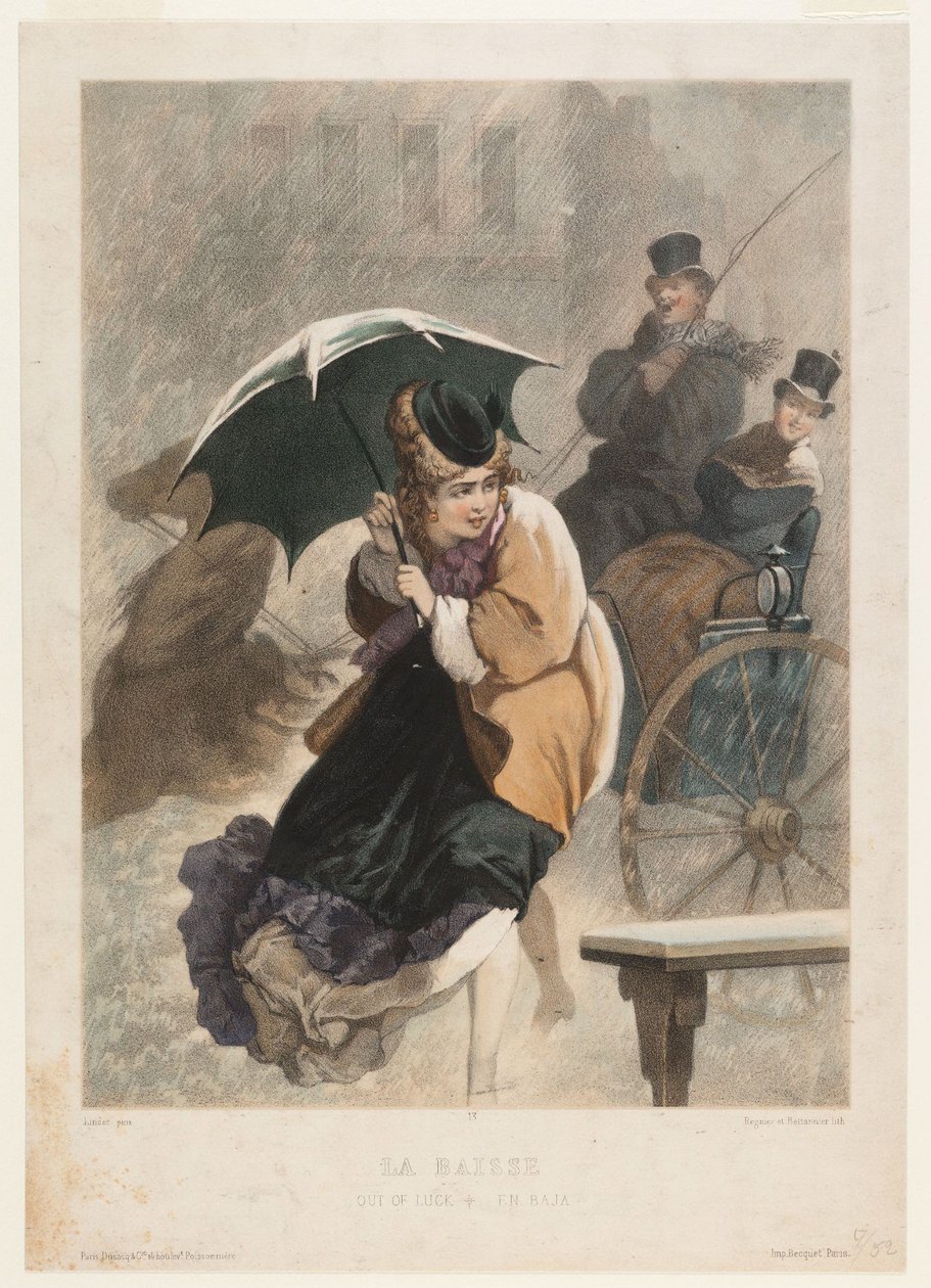 Uten lykke La Baise, slutten av 1800-tallet. av Philippe Jacques Linder