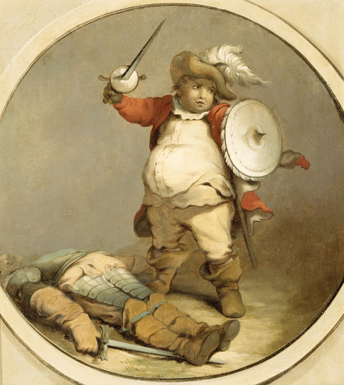 Falstaff with the Body of Hotspur, ca. 1786 (olje på papir) av Philippe Jacques de Loutherbourg