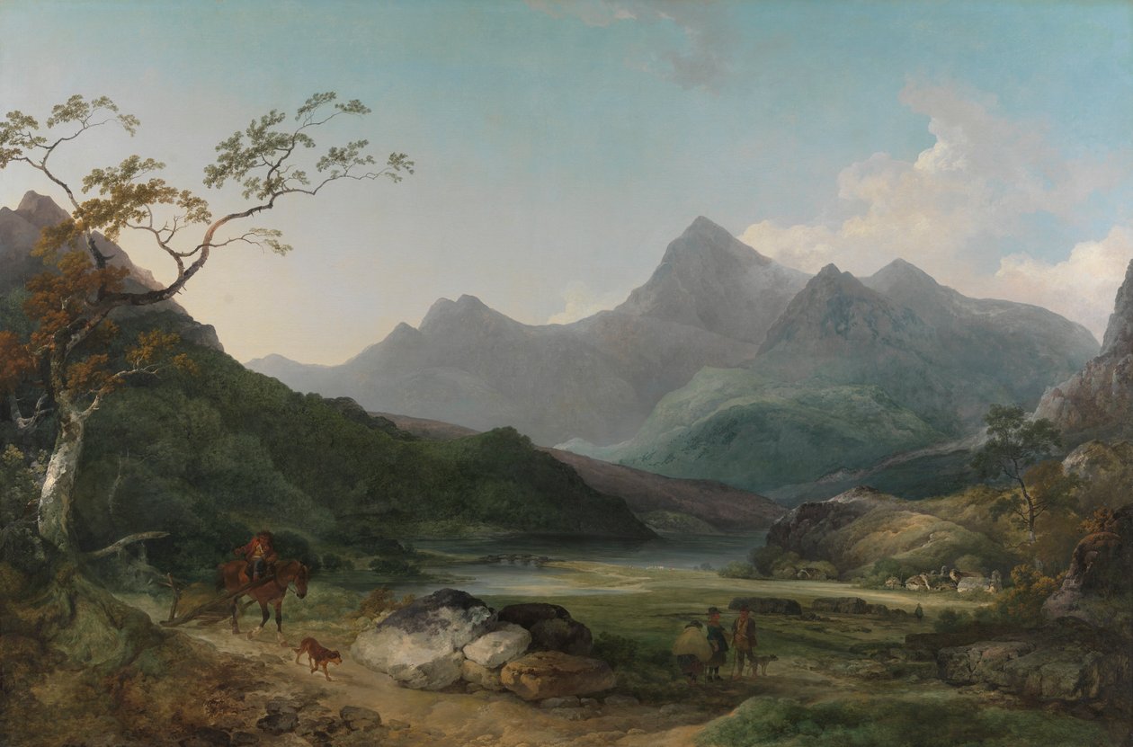 Snowdon fra Capel Curig av Philippe Jacques de Loutherbourg