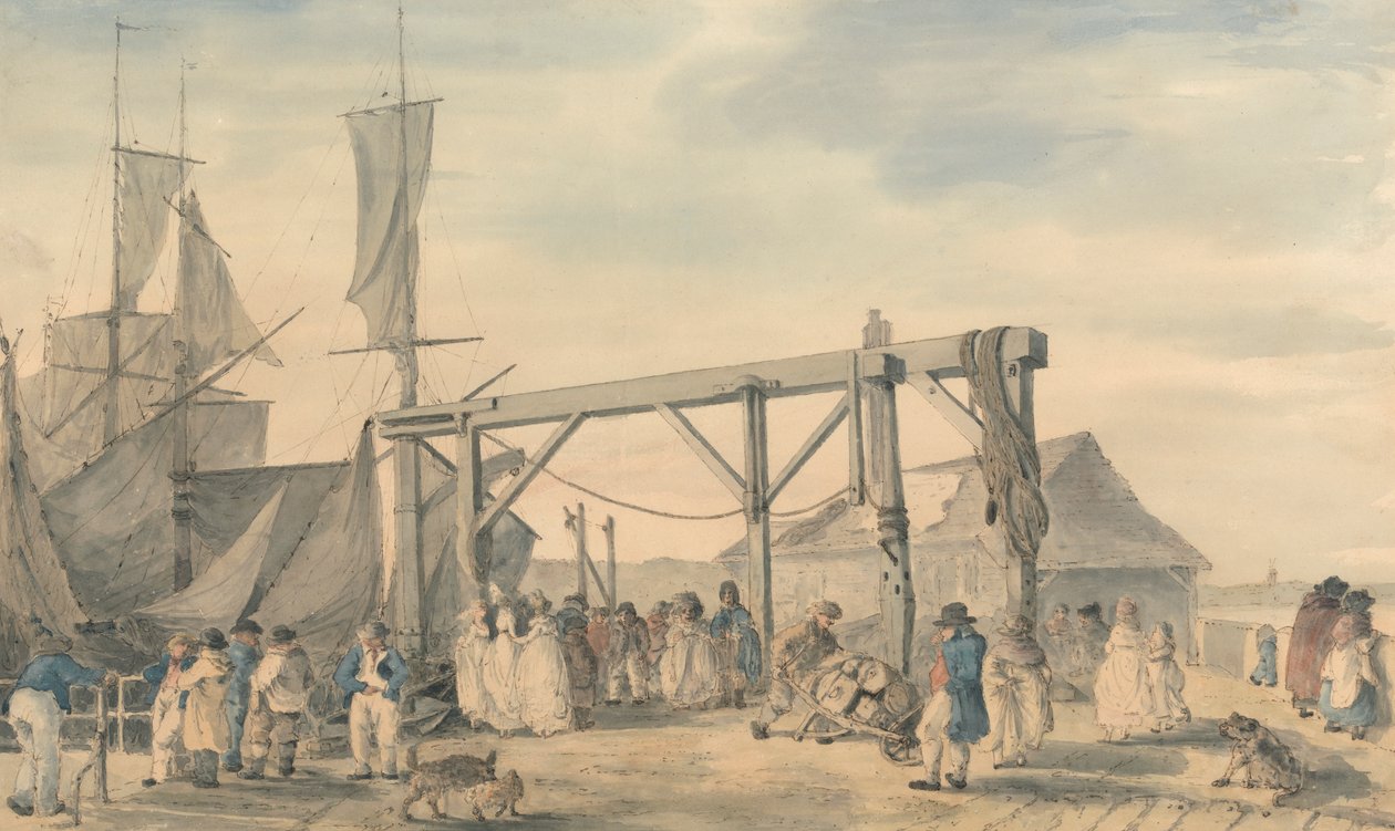Ankomsten av en Hoy ved Margate av Philippe Jacques de Loutherbourg