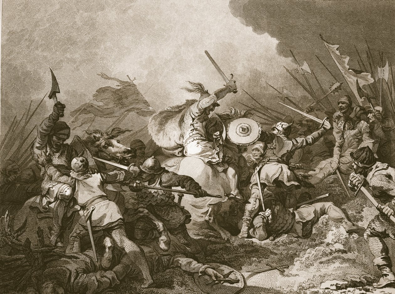 Slaget ved Hastings av Philippe Jacques de Loutherbourg