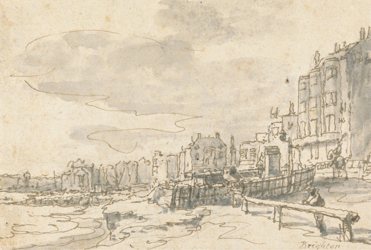 Fronten i Brighton av Philippe Jacques de Loutherbourg