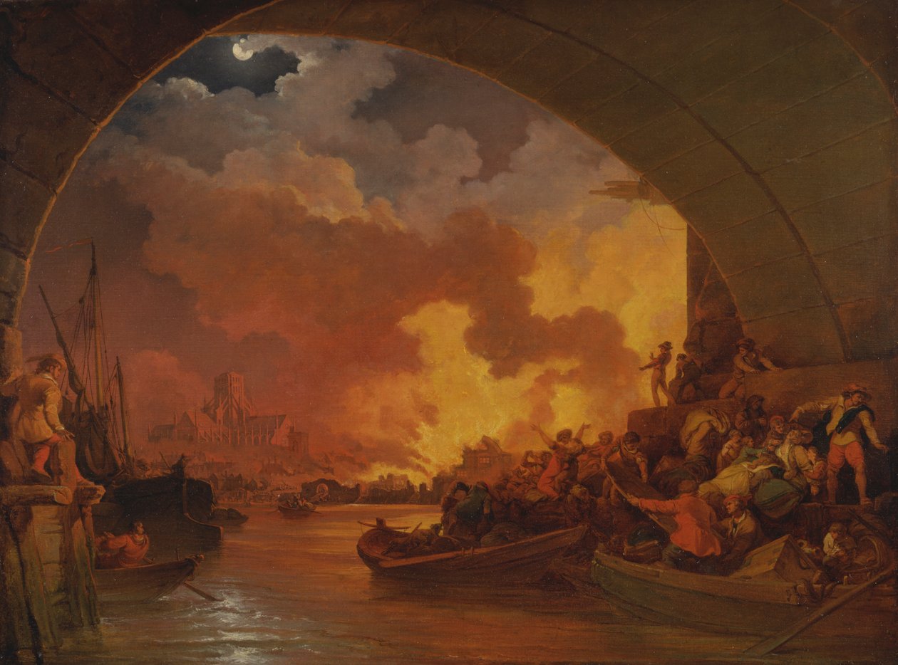 The Great Fire of London [1985, Cormack, YCBA Concise Catalogue] av Philippe-Jacques de Loutherbourg