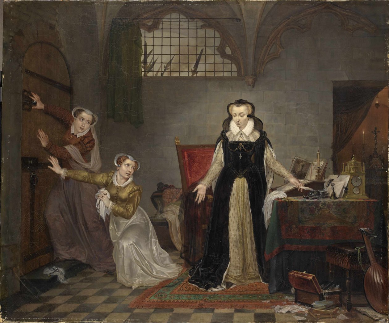 De siste timene til Mary Stuart, Queen of Scots, før 1819. av Philippe Jacques van Brée
