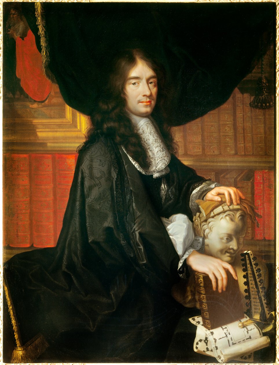 Portrett av Charles Perrault (1628-1703) fransk forfatter Maleri av Philippe Lallemant (1636-1716) 1672 Søn. 1,3x1 m. av Philippe Lallemant