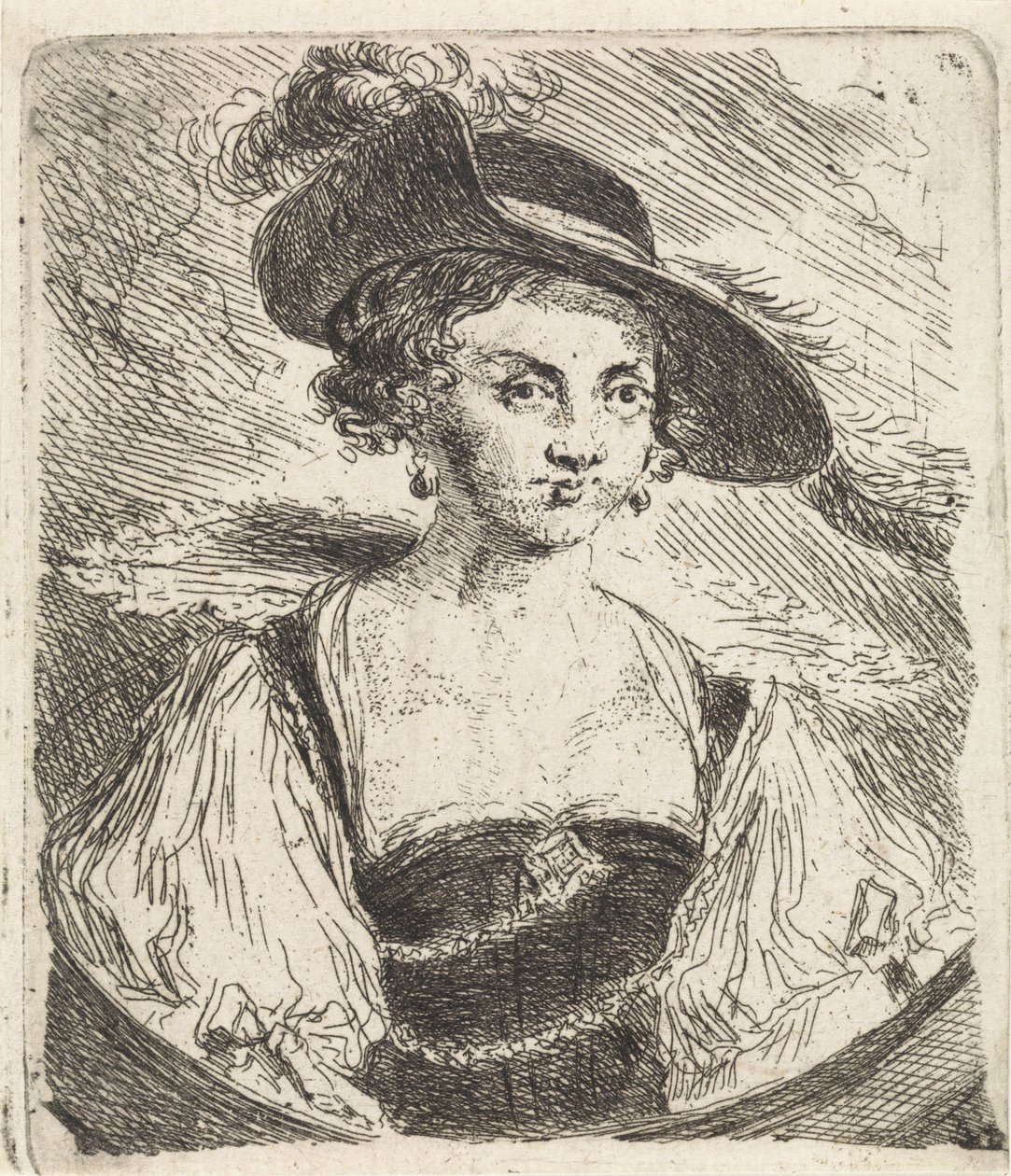 Portrett av Helena Fourment av Philippe Lambert Joseph Spruyt