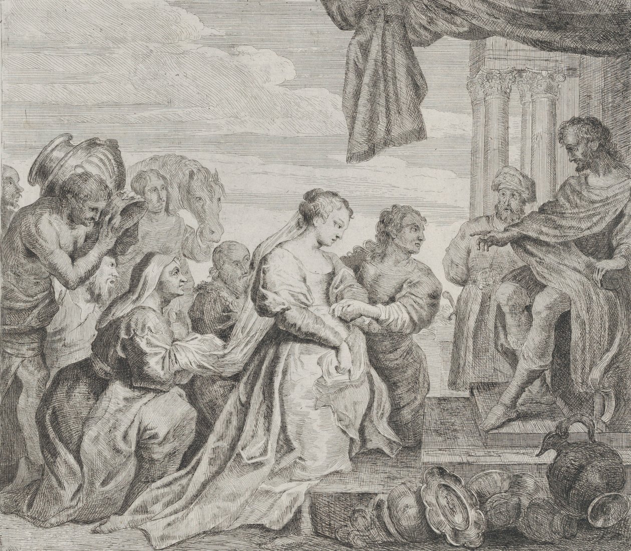 Salomo og dronningen av Saba, 1784. av Philippe Lambert Joseph Spruyt