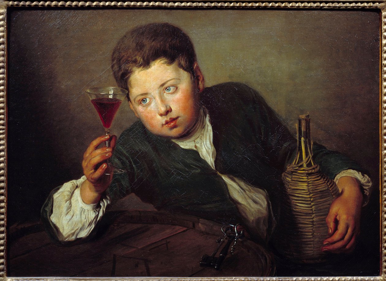 Den unge smakeren Maleri av Philippe Mercier (1689-1760) (ec.engl.) 1700-tallet søn. 0,5x0,67m av Philippe Mercier