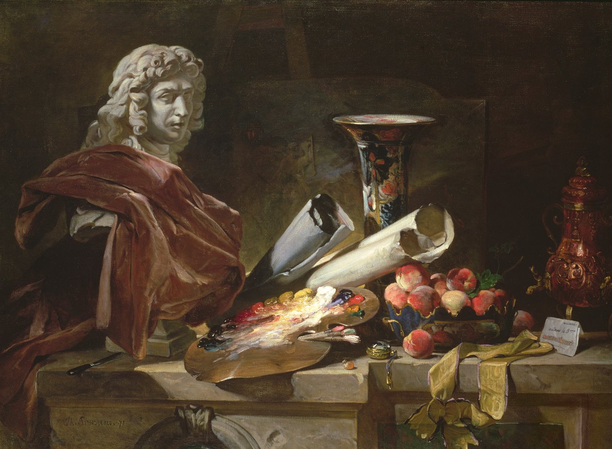 Hyllest til Chardin, 1871 av Philippe Rousseau
