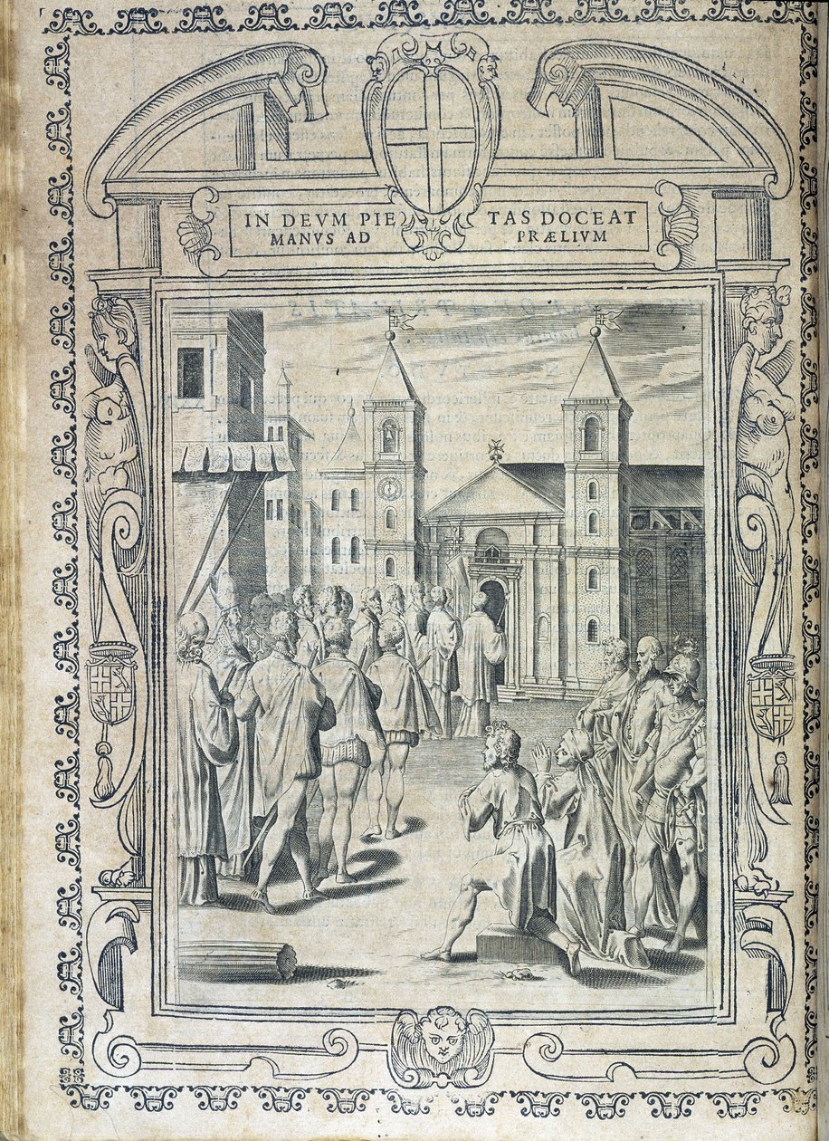 Plate med statutter av Maltas orden "Statuta Hospitalis Hervsalem"" (prosesjon), av Philippe Thomassin, sent på 1500-tallet av Philippe Thomassin