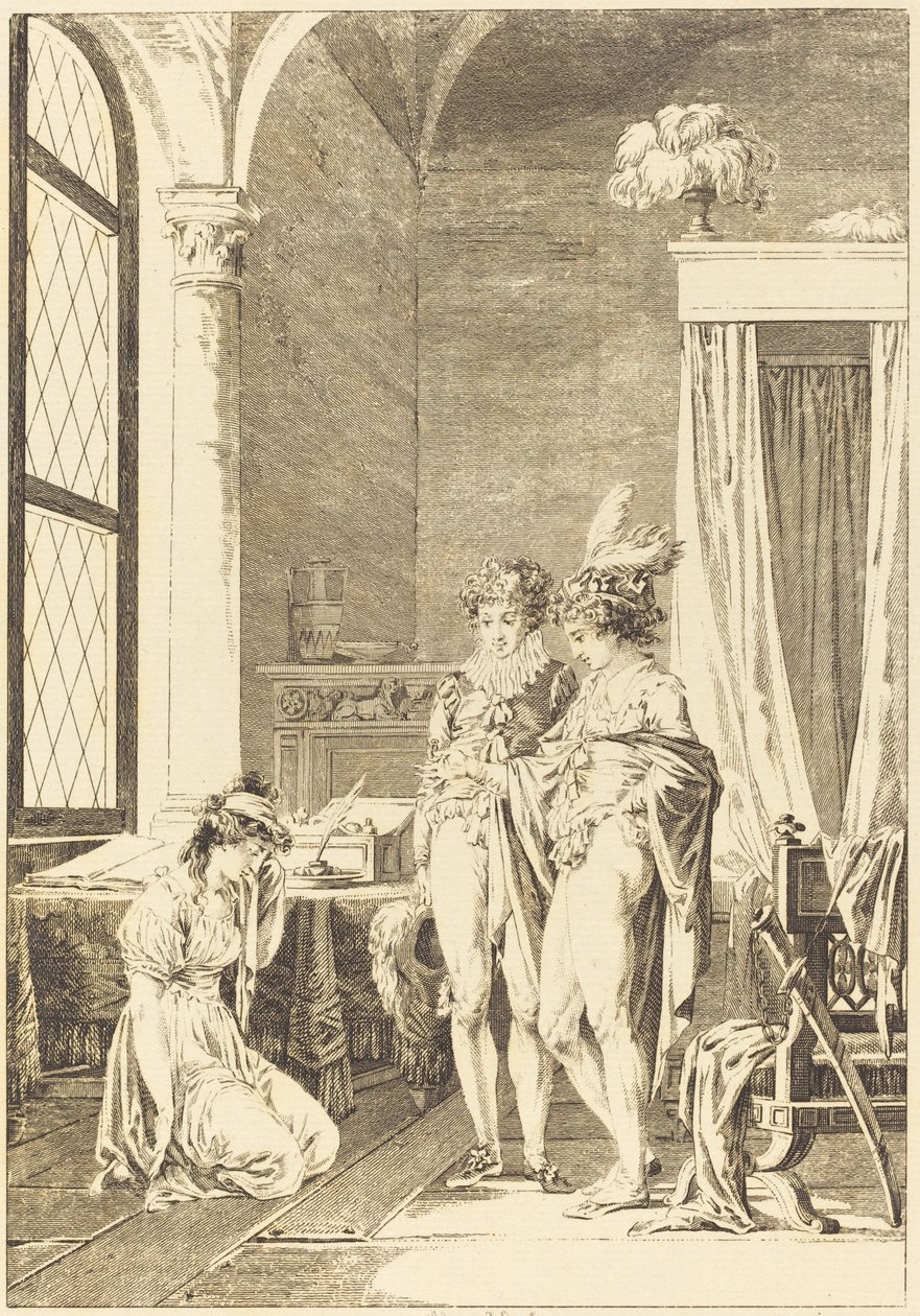 Mona Lisa: Tilgivelse av Philippe Triere after Jean Baptiste Mallet