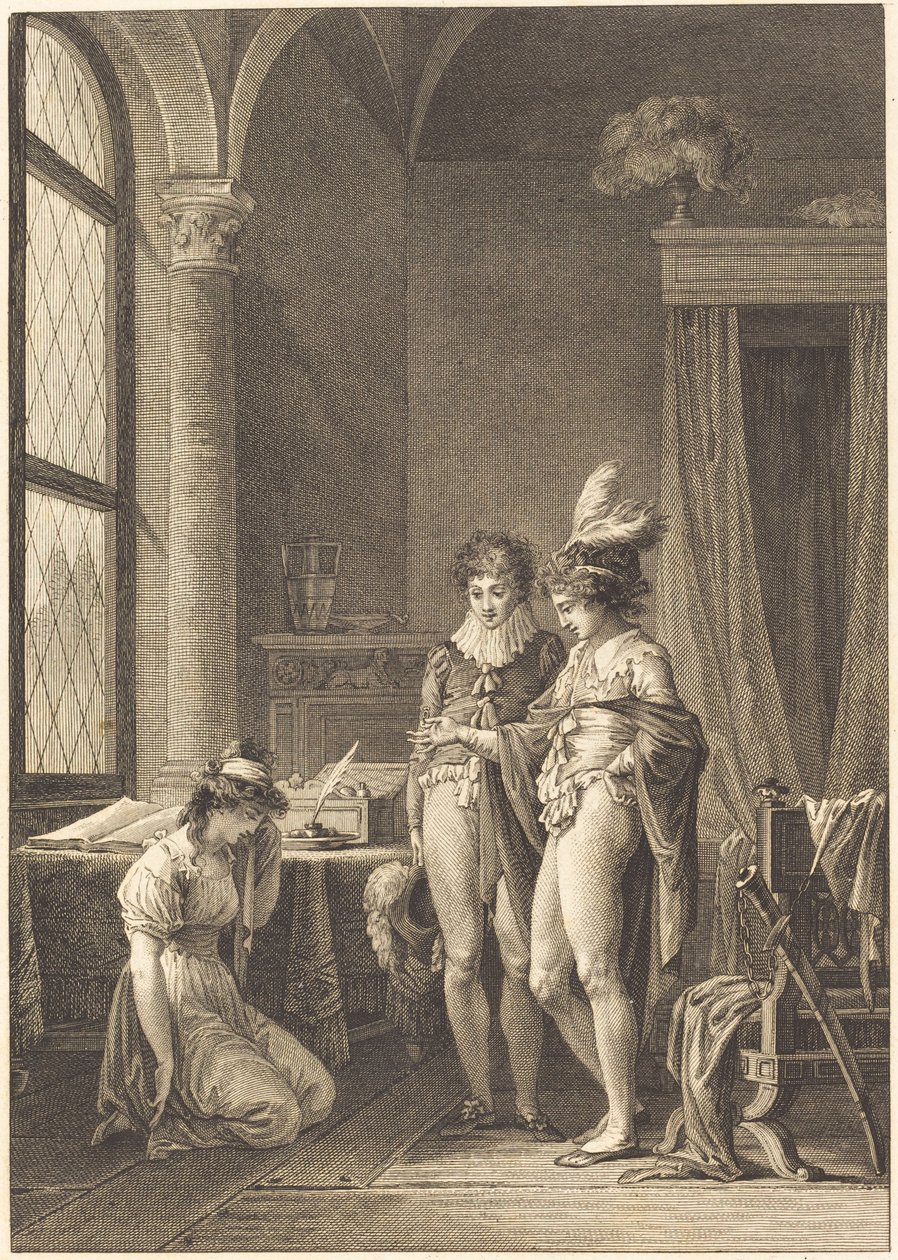 Mona Lisa: Tilgivelse av Philippe Triere after Jean Baptiste Mallet
